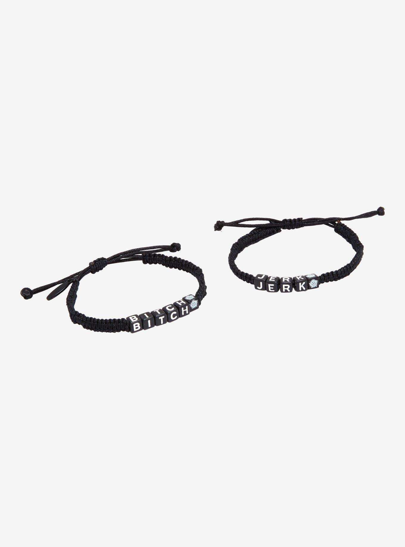 Supernatural Bitch Jerk Best Friend Bracelet Set