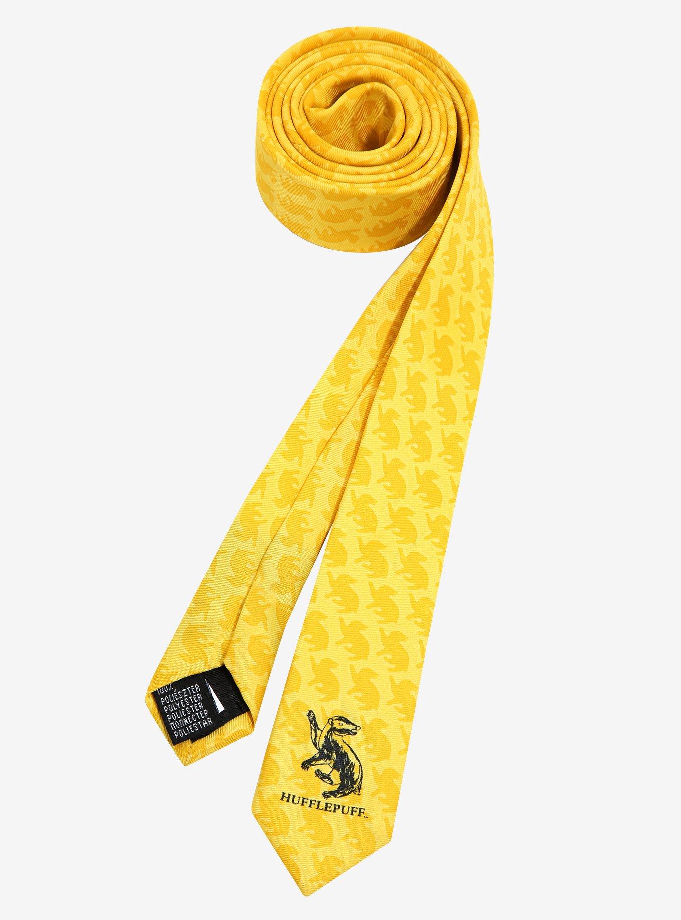 Harry Potter Hufflepuff Sigil Skinny Tie, , hi-res