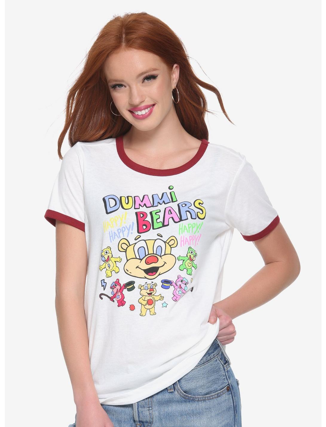 Rugrats Dummi Bears Womens Ringer Tee - BoxLunch Exclusive, WHITE, hi-res