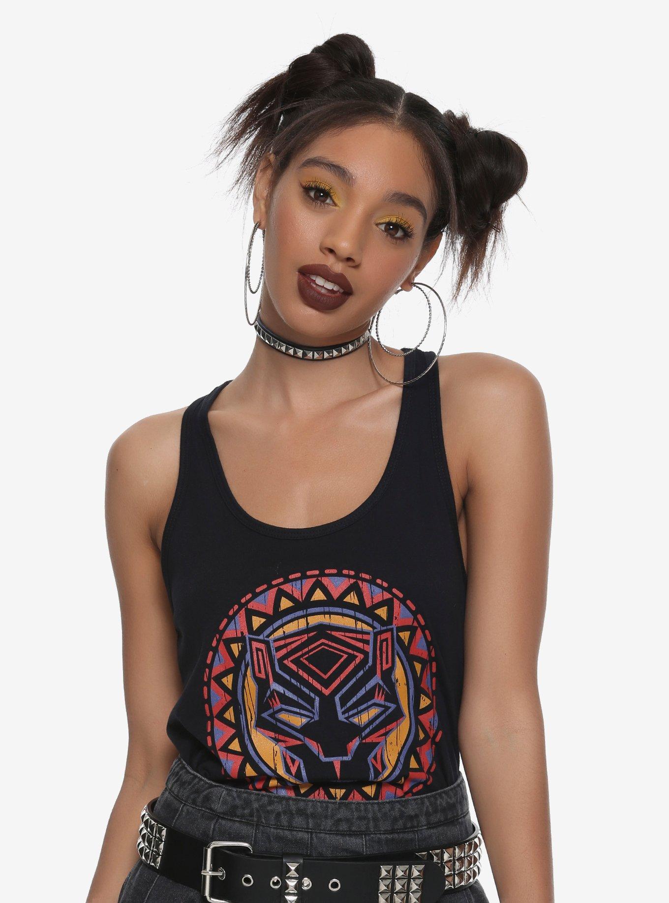 Her Universe Marvel Black Panther Logo Girls Tank Top, MULTI COLOR, hi-res