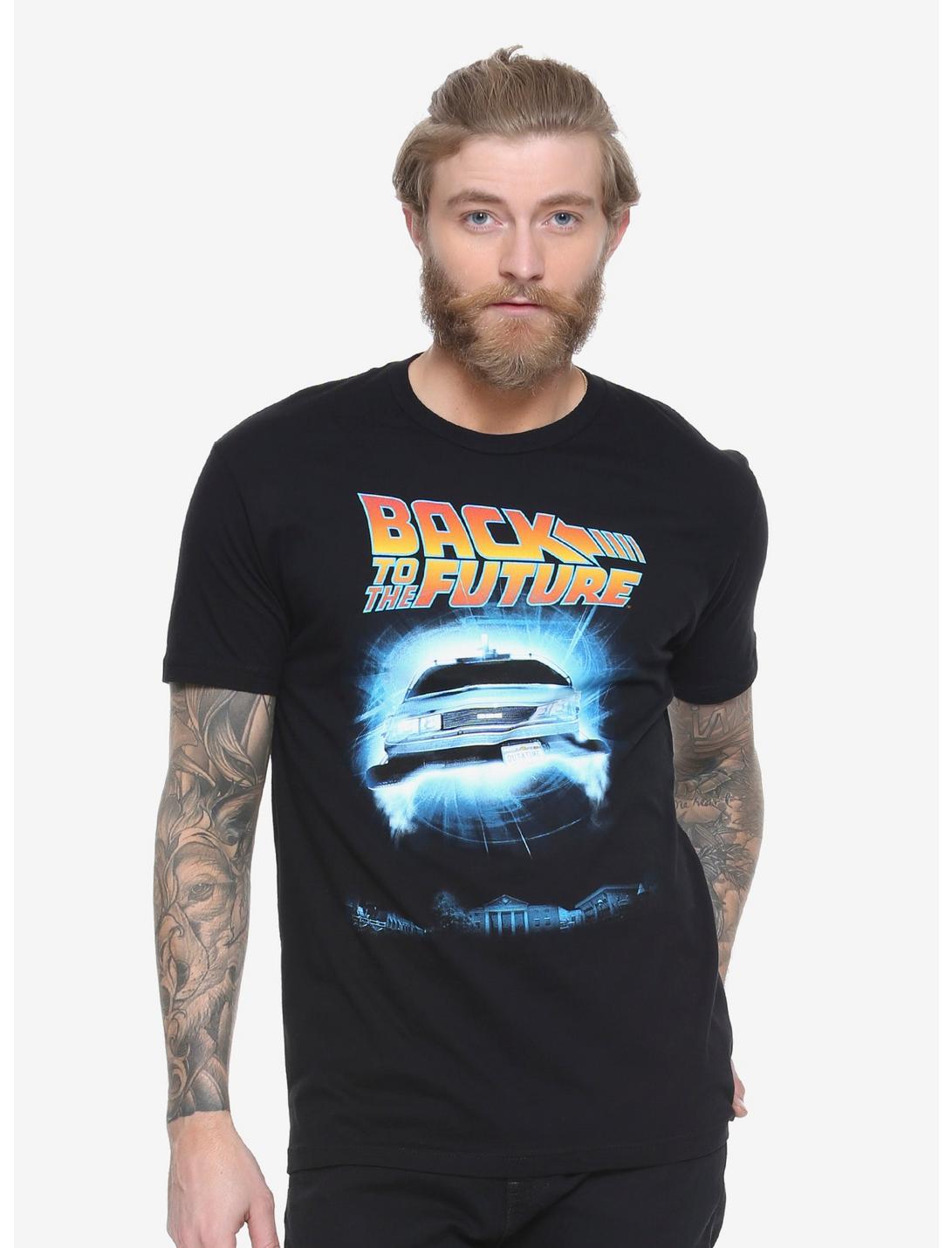 Back To The Future DeLorean T-Shirt, BLACK, hi-res