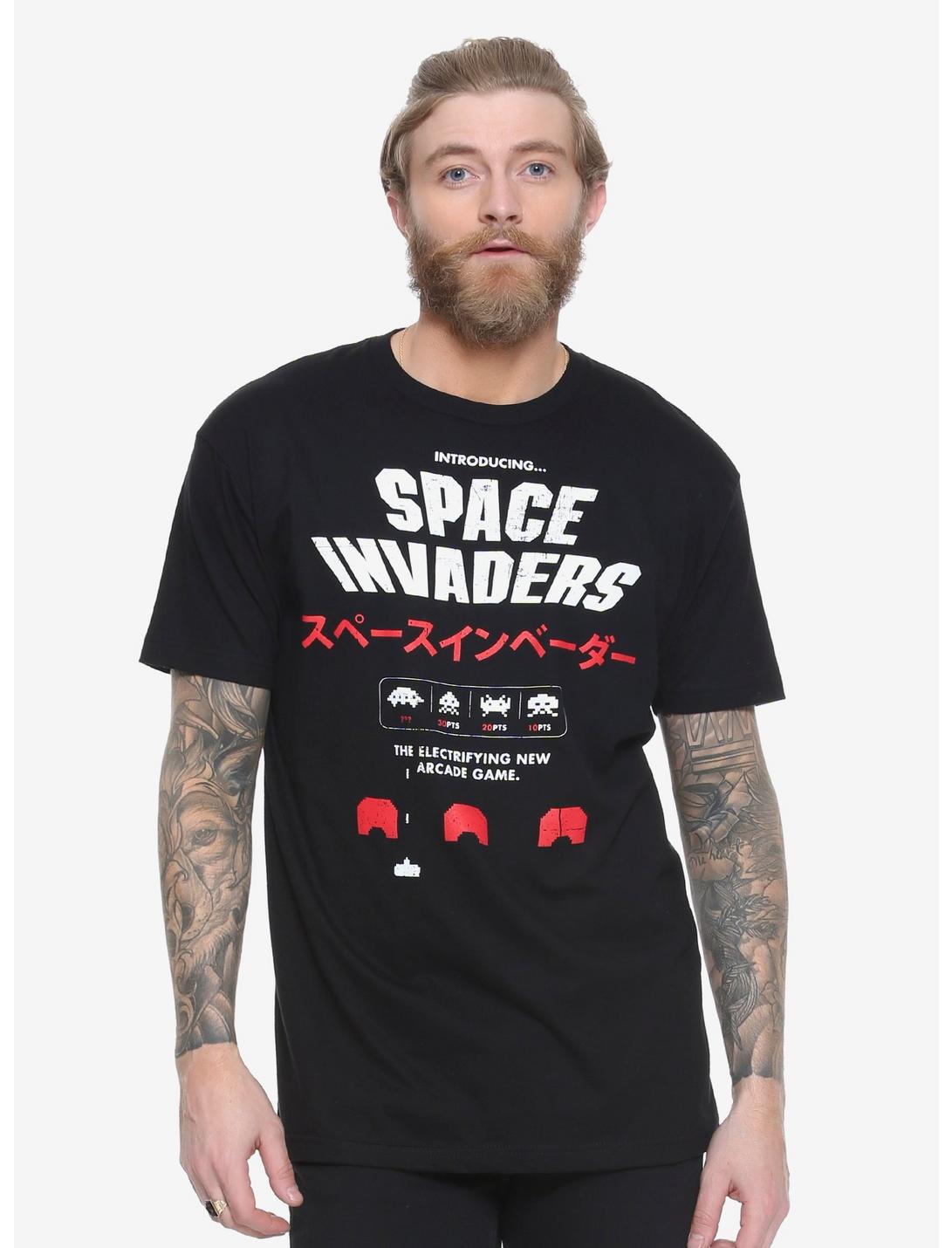 Space Invaders Kanji T-Shirt - BoxLunch Exclusive, BLACK, hi-res