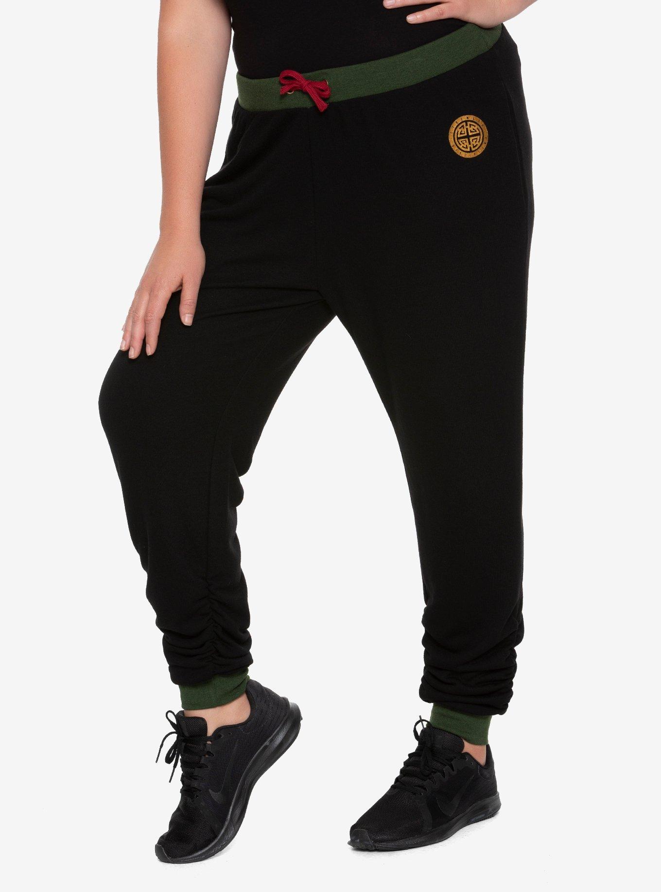 Her Universe Destination Disney Mulan Scrunch Jogger Pants Plus Size, BLACK, hi-res