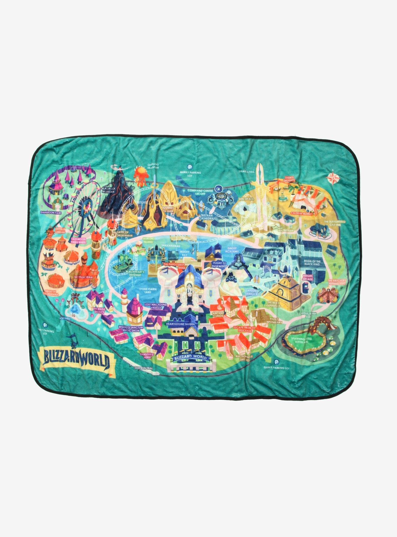 Overwatch Blizzard World Throw Blanket Hot Topic