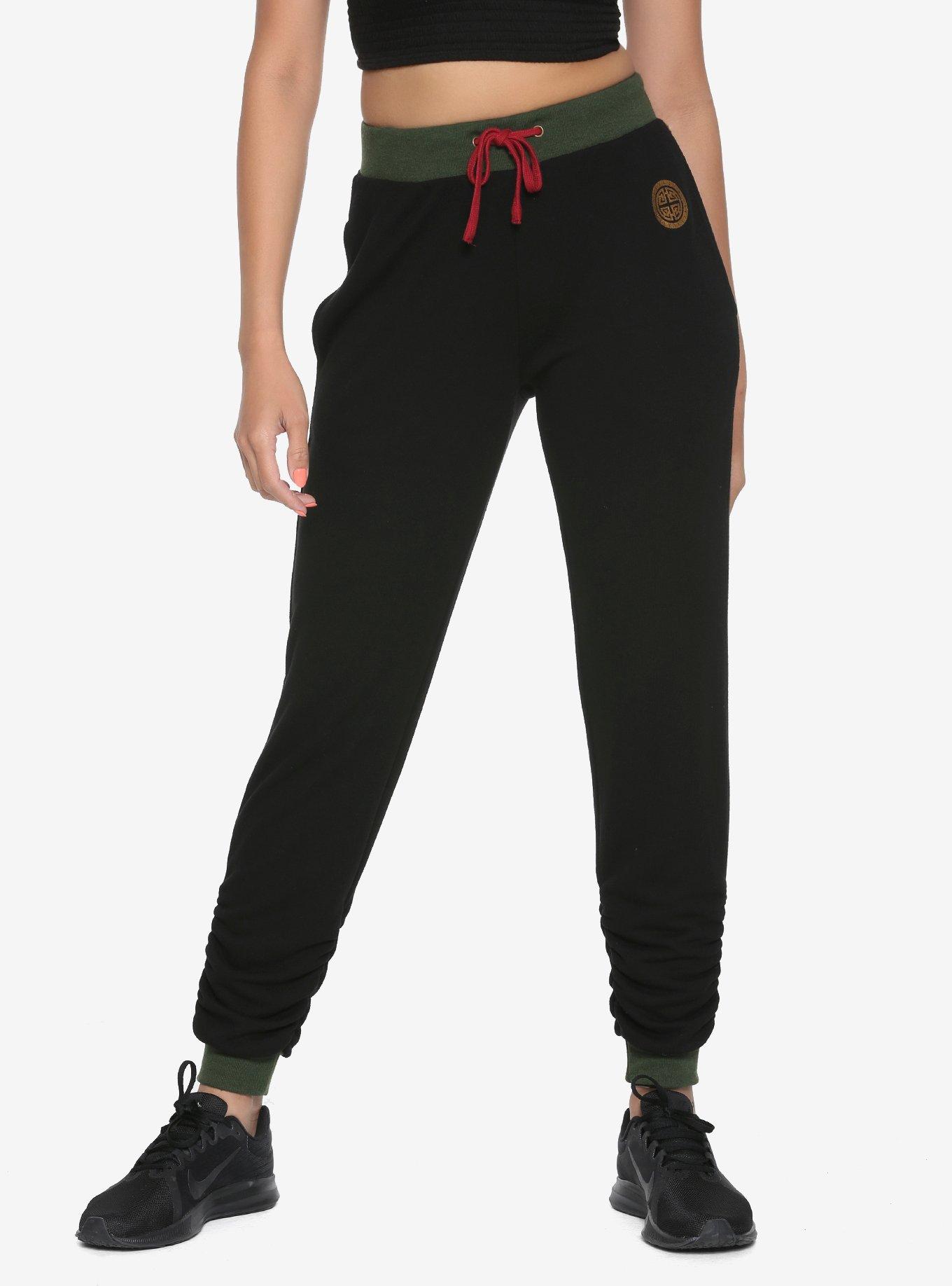 Her Universe Destination Disney Mulan Scrunch Girls Jogger Pants, BLACK, hi-res