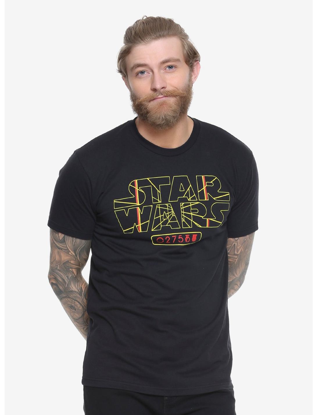 Star Wars Logo Radar T-Shirt - BoxLunch Exclusive, BLACK, hi-res