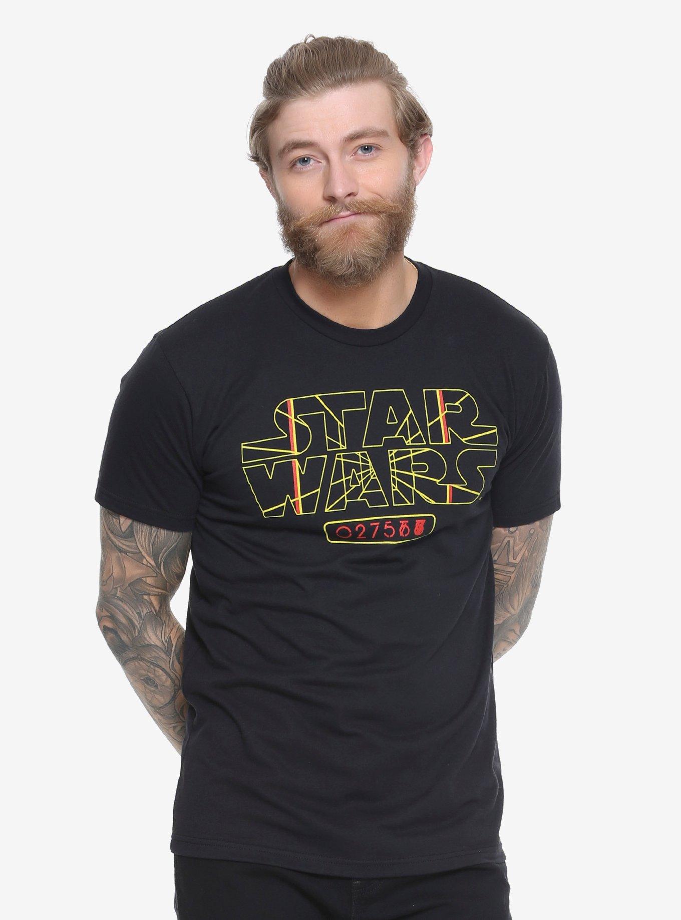 Star Wars Logo Radar T-Shirt - BoxLunch Exclusive, BLACK, hi-res