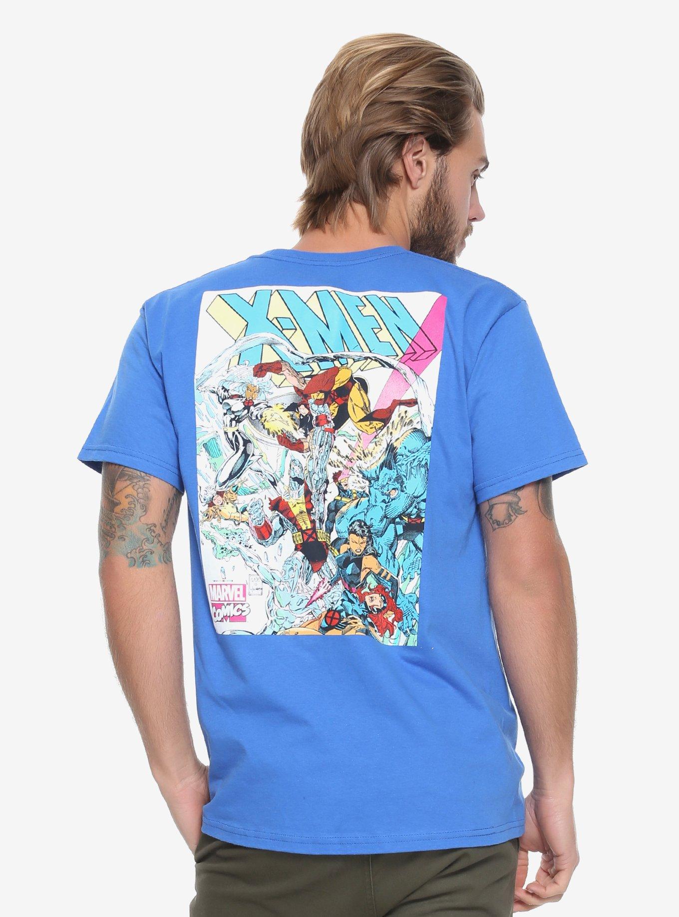 Marvel X-Men Comic Book Back Hit T-Shirt - BoxLunch Exclusive, BLUE, hi-res