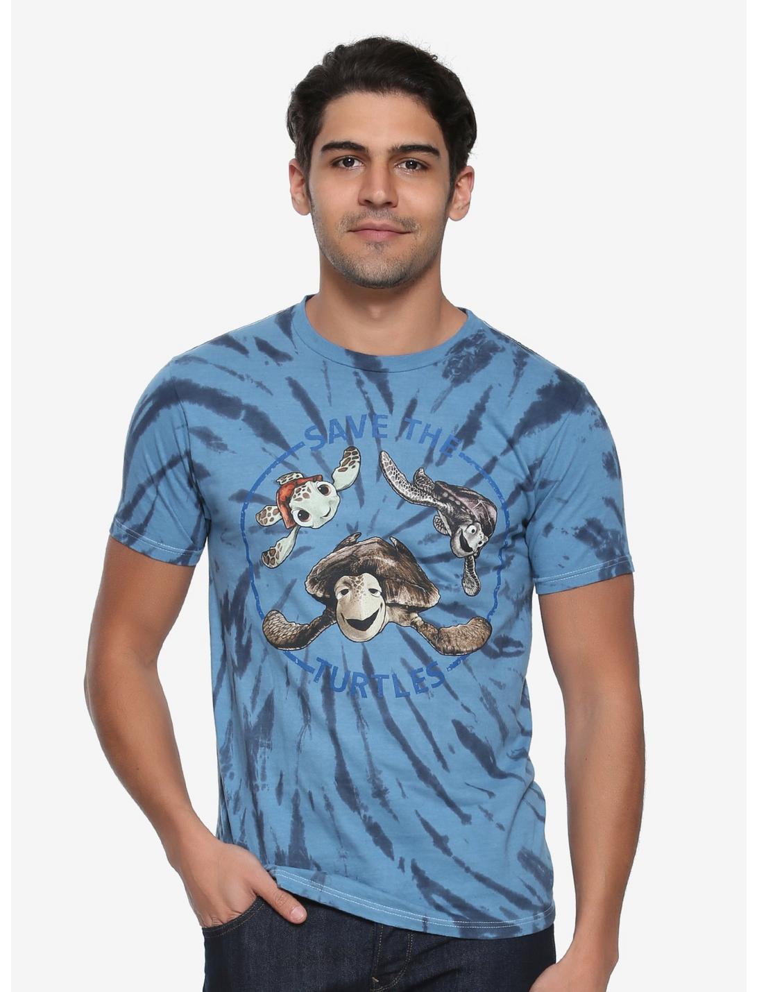 Disney Pixar Finding Nemo Turtle Current Tie Dye T-Shirt - BoxLunch Exclusive, BLUE, hi-res