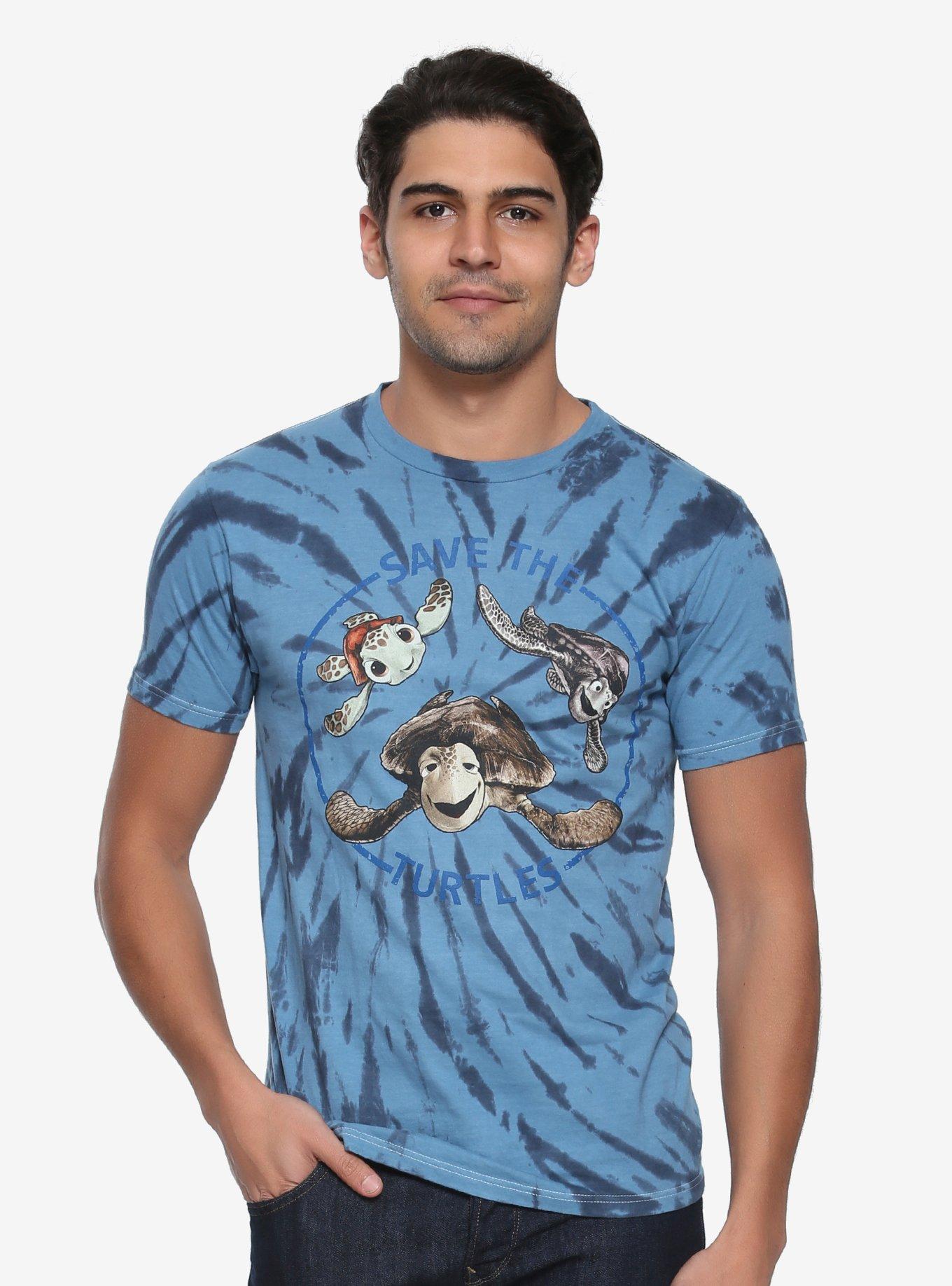 Disney Pixar Finding Nemo Turtle Current Tie Dye T-Shirt - BoxLunch Exclusive, BLUE, hi-res