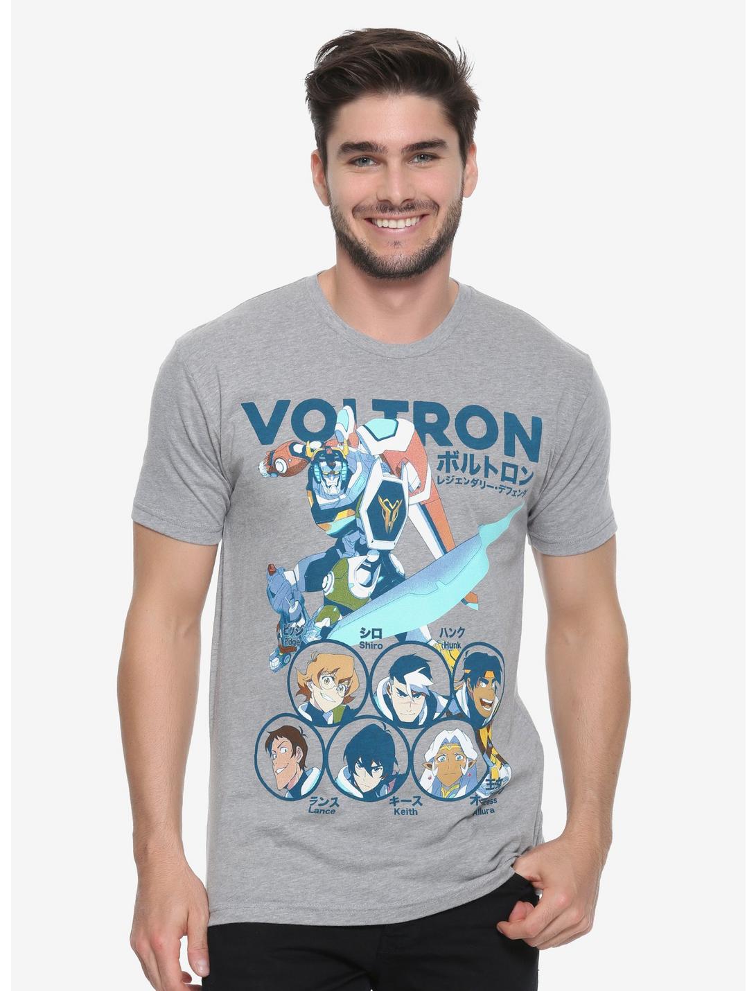 Voltron Character Bubble T-Shirt - BoxLunch Exclusive, GREY, hi-res