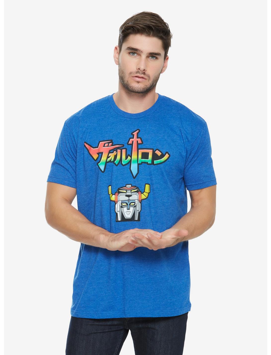 Voltron Color Kanji T-Shirt - BoxLunch Exclusive, BLUE, hi-res