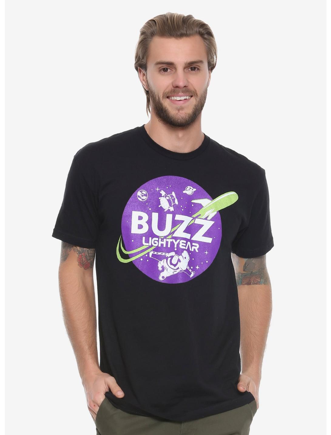Disney Pixar Toy Story Buzz Lightyear Planetary T-Shirt - BoxLunch Exclusive, BLACK, hi-res