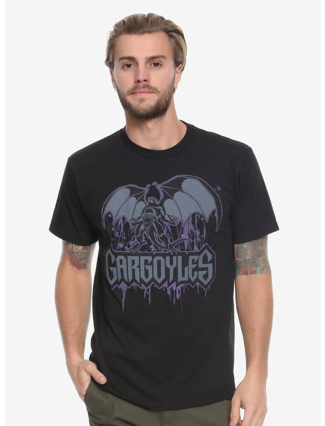 Disney Gargoyles Logo T-Shirt, BLACK, hi-res
