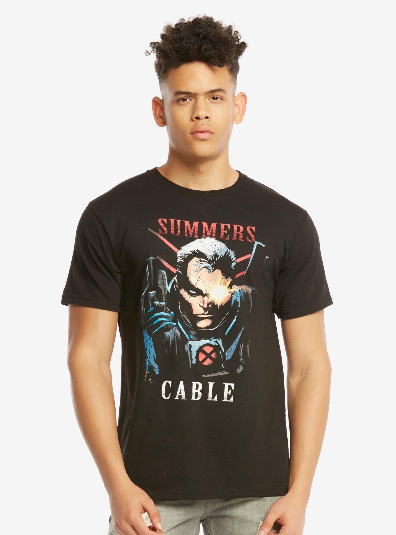 Marvel X-Men Cable T-Shirt - BoxLunch Exclusive, BLACK, hi-res