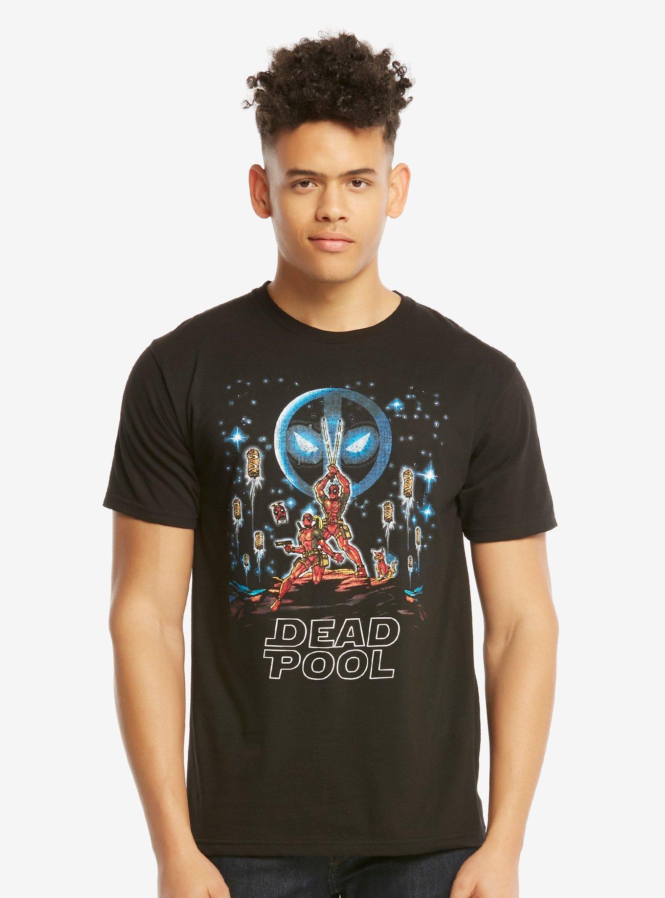 Marvel Deadpool Poster T-Shirt - BoxLunch Exclusive, BLACK, hi-res