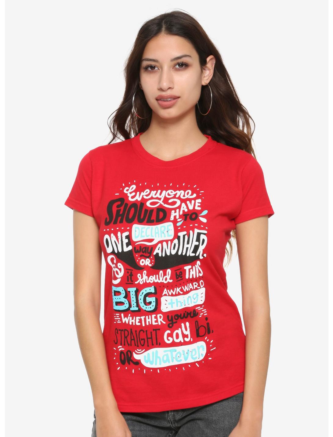 Love, Simon Quote Girls T-Shirt, RED, hi-res