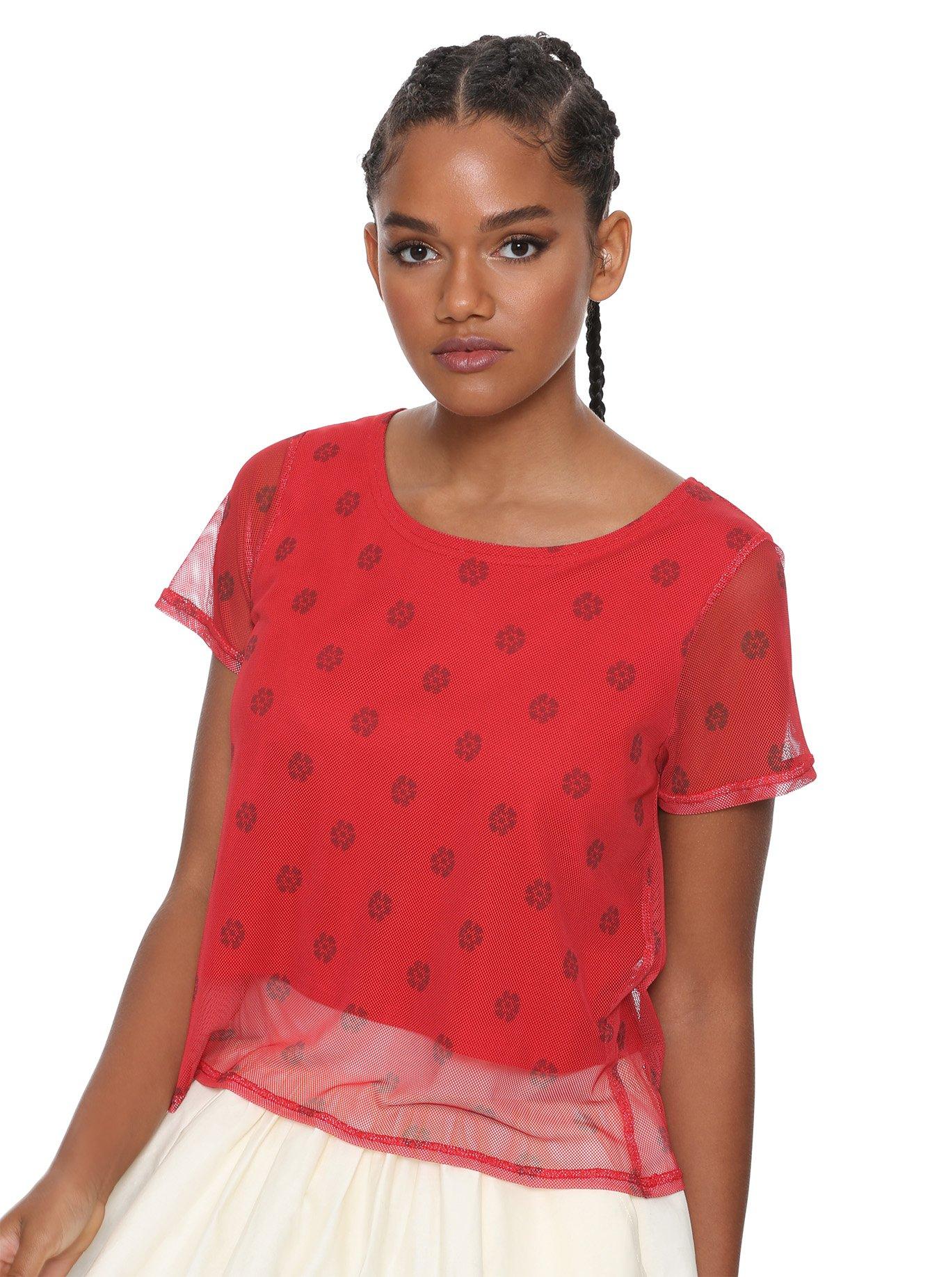 Her Universe Destination Disney Moana Layered Top, RED, hi-res