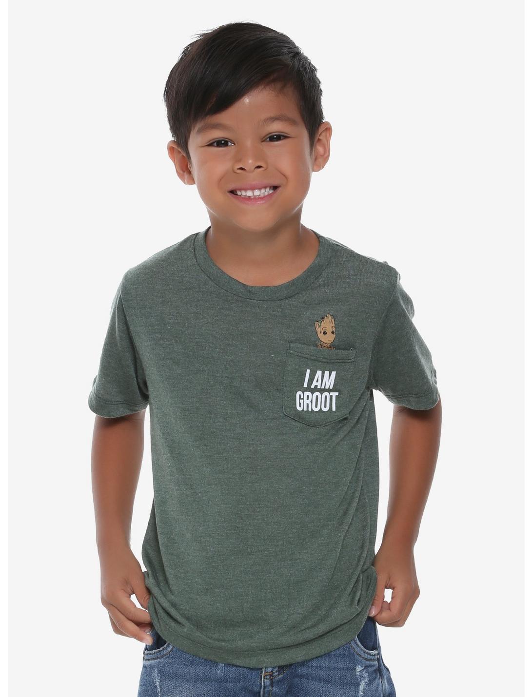 Marvel Guardians Of The Galaxy I Am Groot Pocket Toddler Tee - BoxLunch Exclusive, GREEN, hi-res