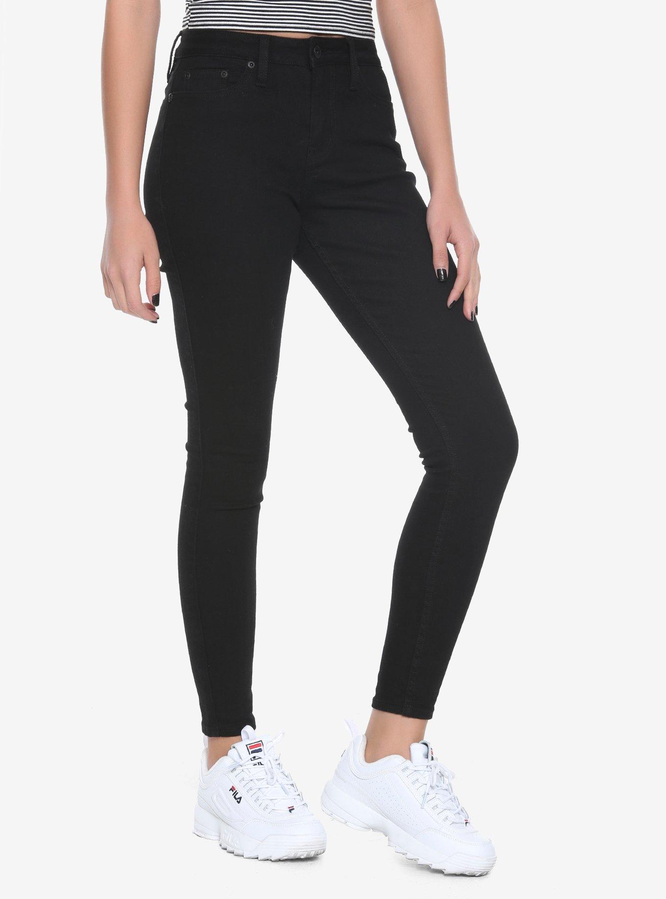 Blackheart Black Skinny Jeans, BLACK, hi-res