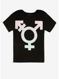 Transgender Pride Symbol T-Shirt, BLACK, hi-res