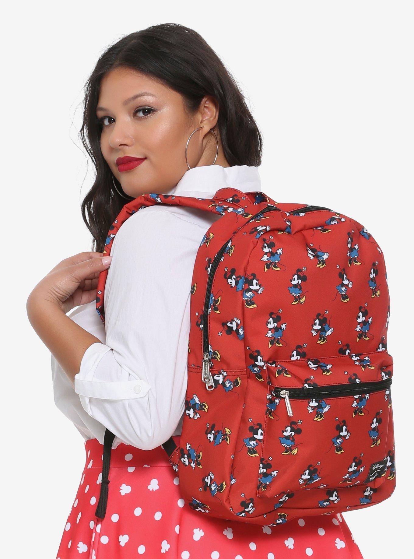 Red minnie 2025 mouse backpack