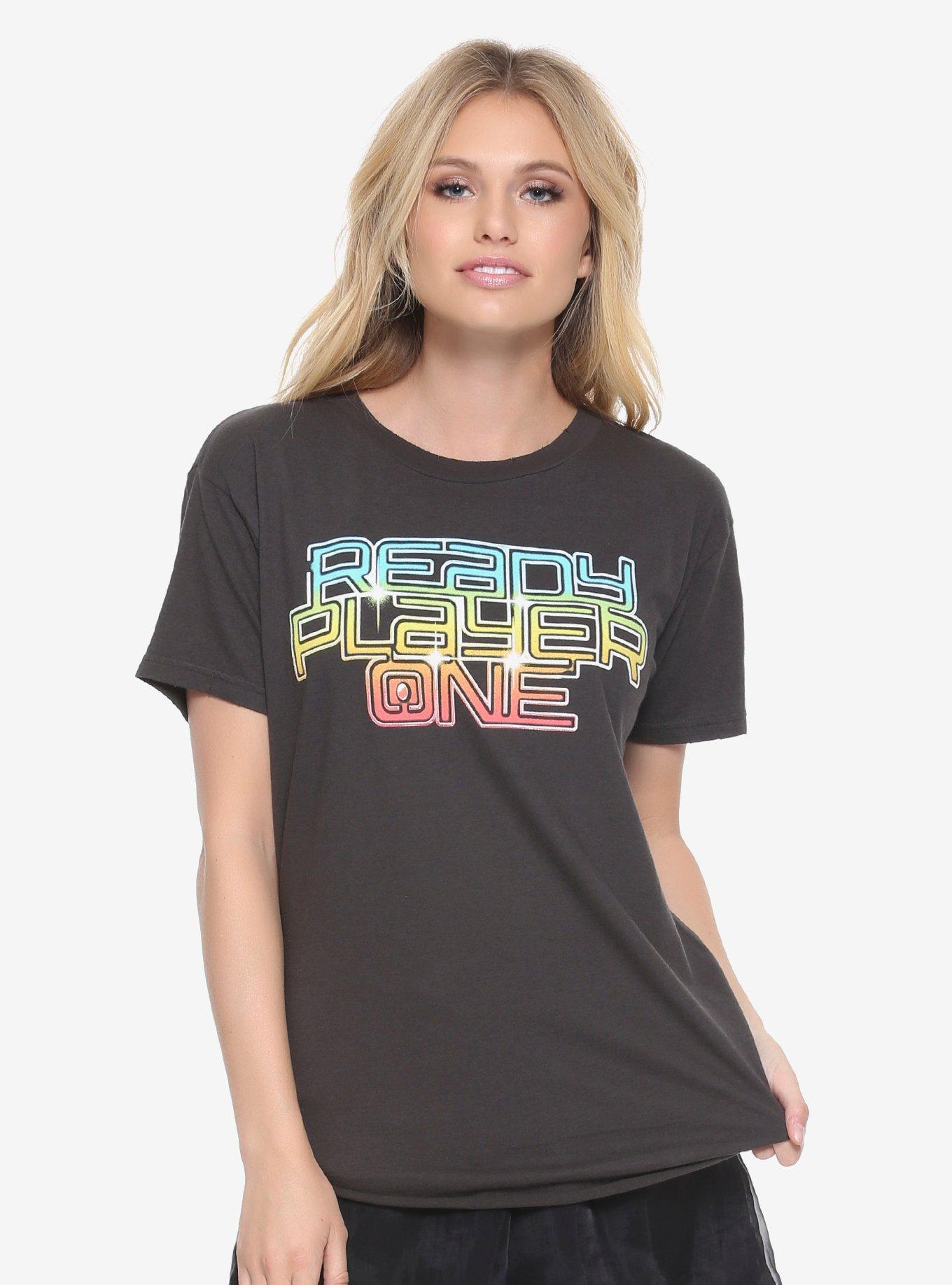 Ready Player One Logo Womens Tee - BoxLunch Exclusive, BLACK, hi-res