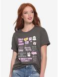 Mean Girls Sketch Collage Womens Tee - BoxLunch Exclusive, GREY, hi-res