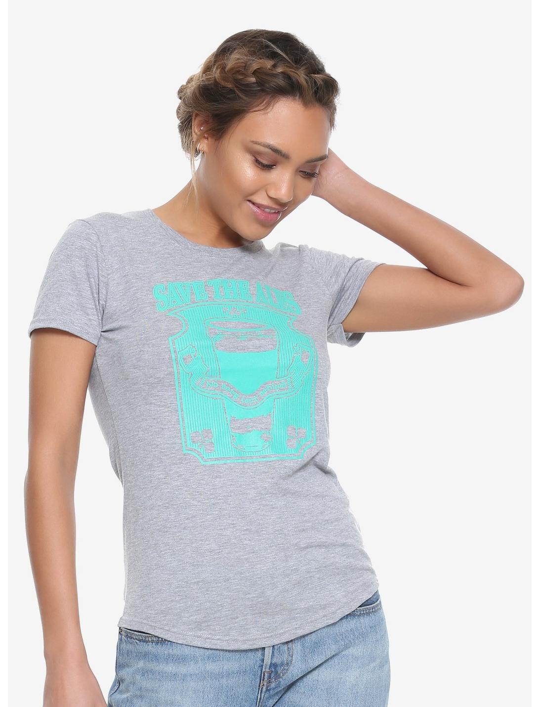 Save The Ales Womens Tee - BoxLunch Exclusive, GREY, hi-res