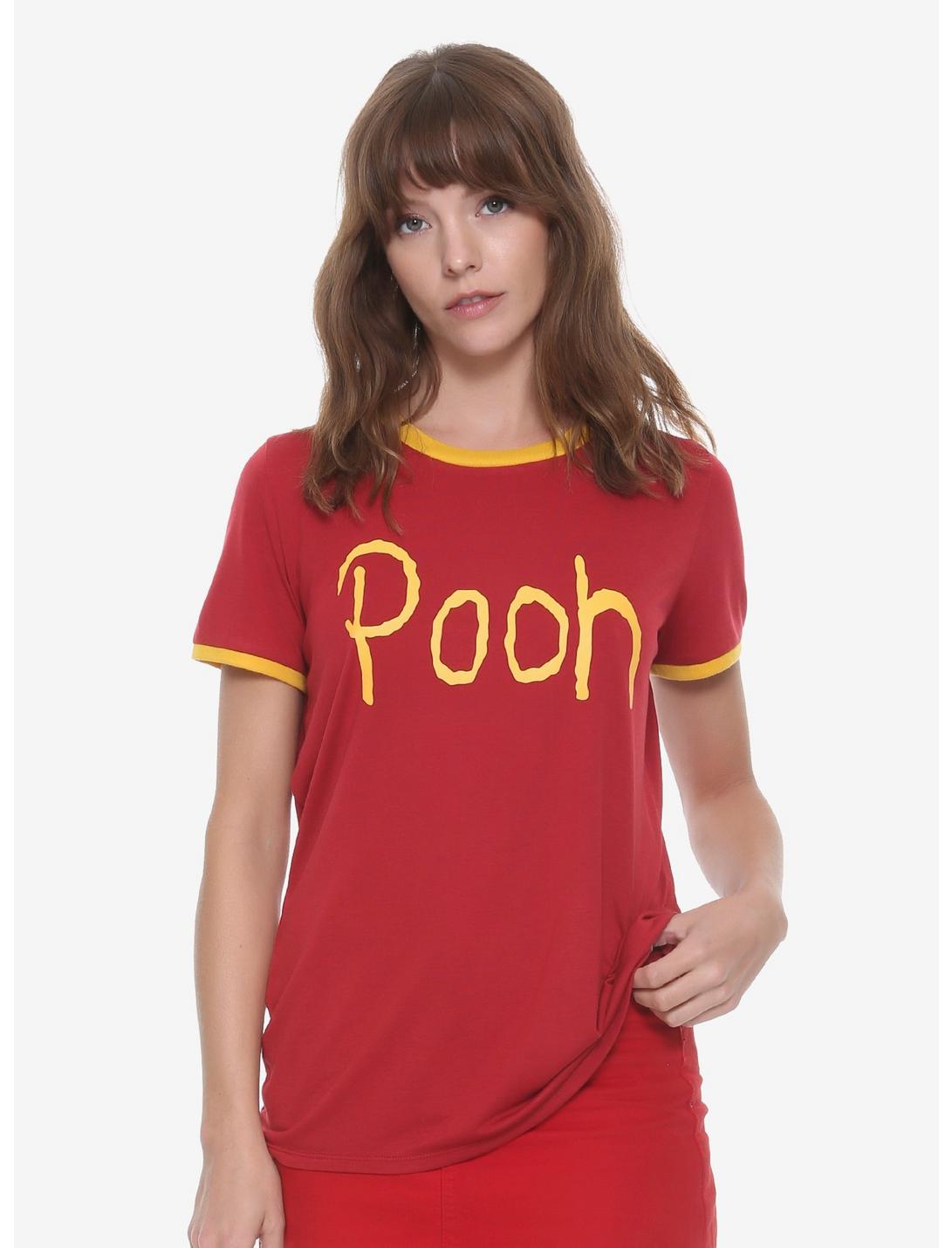 Disney Winnie The Pooh Womens Ringer Tee - BoxLunch Exclusive, RED, hi-res