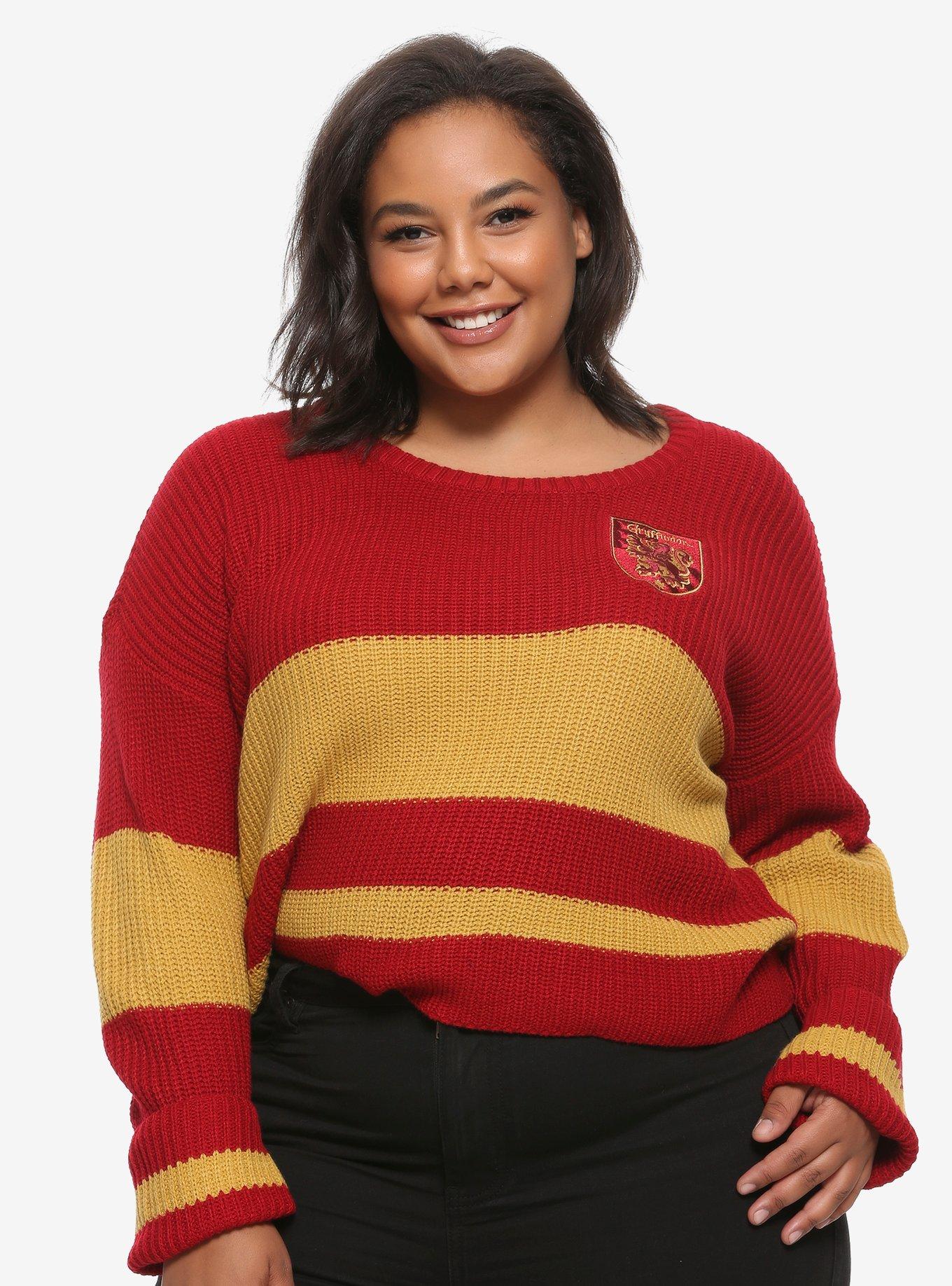 Harry Potter Gryffindor Girls Quidditch Sweater Plus Size, RED, hi-res