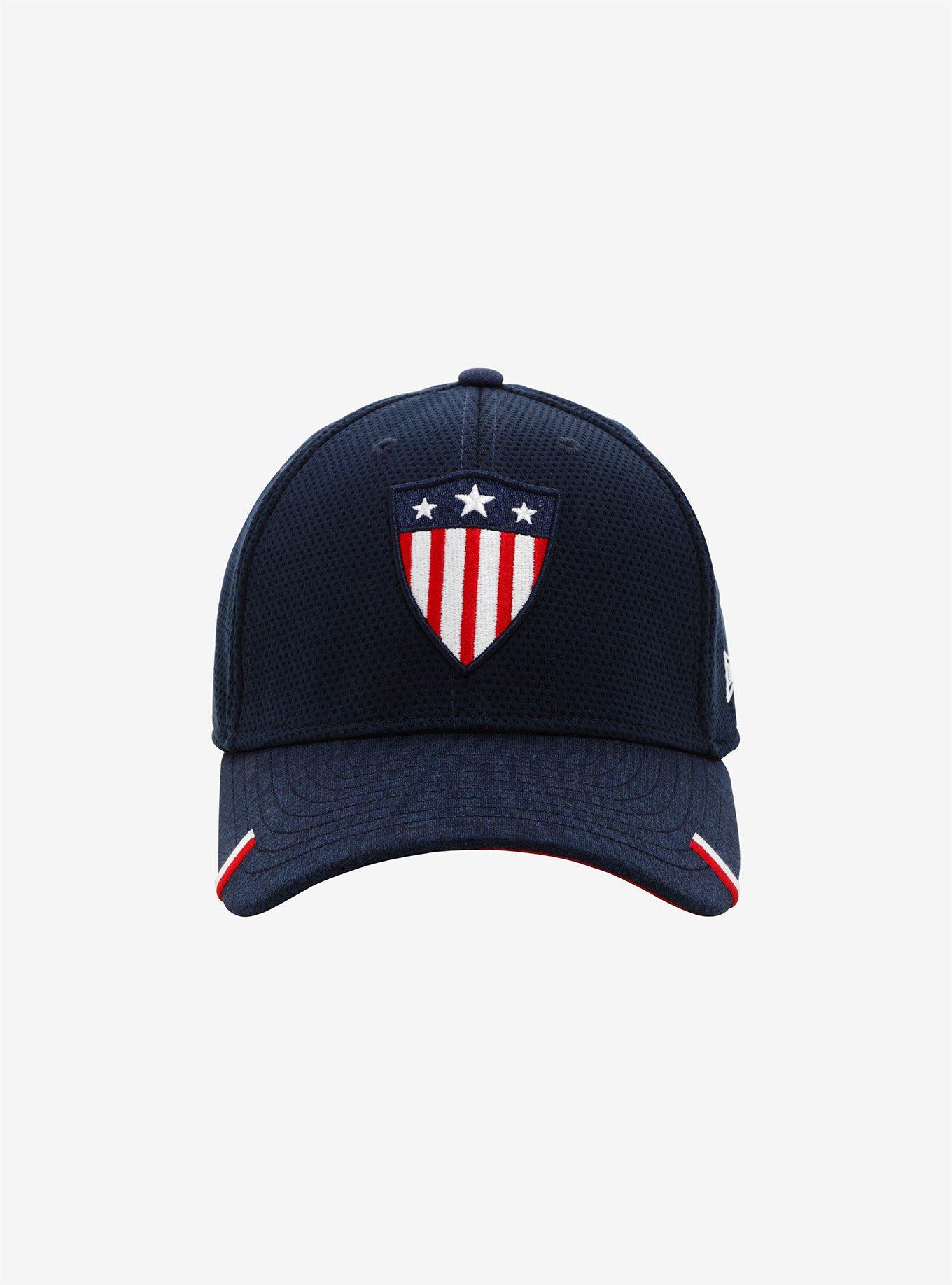 New Era Marvel Captain America Hat - BoxLunch Exclusive, BLUE, hi-res