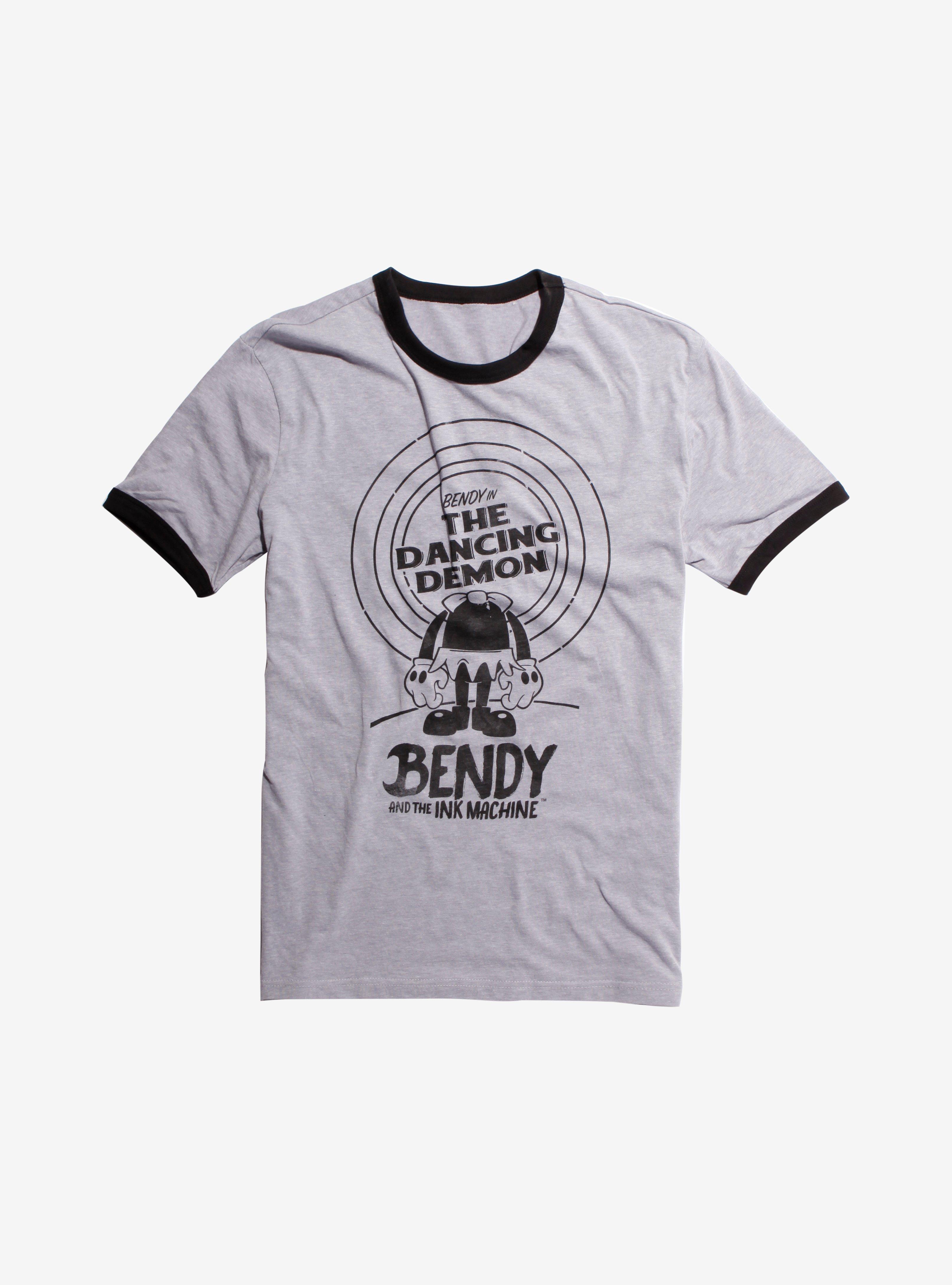Bendy And The Ink Machine Dancing Demon Ringer T-Shirt, MULTI, hi-res