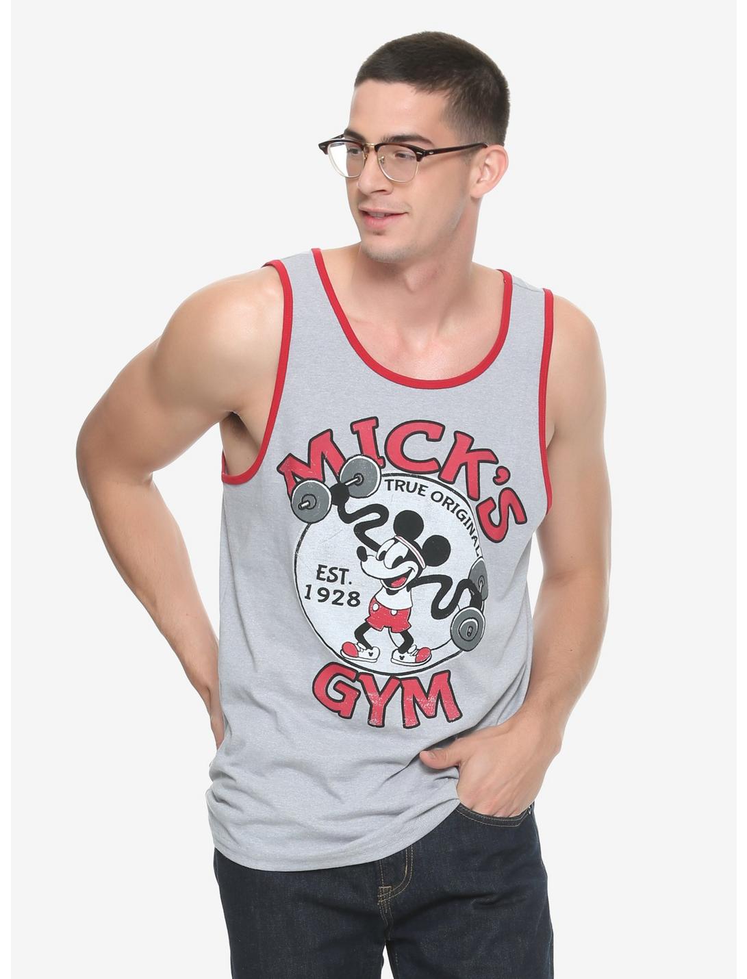 Disney Mickey Mouse Mick's Gym Tank Top - BoxLunch Exclusive, GREY, hi-res