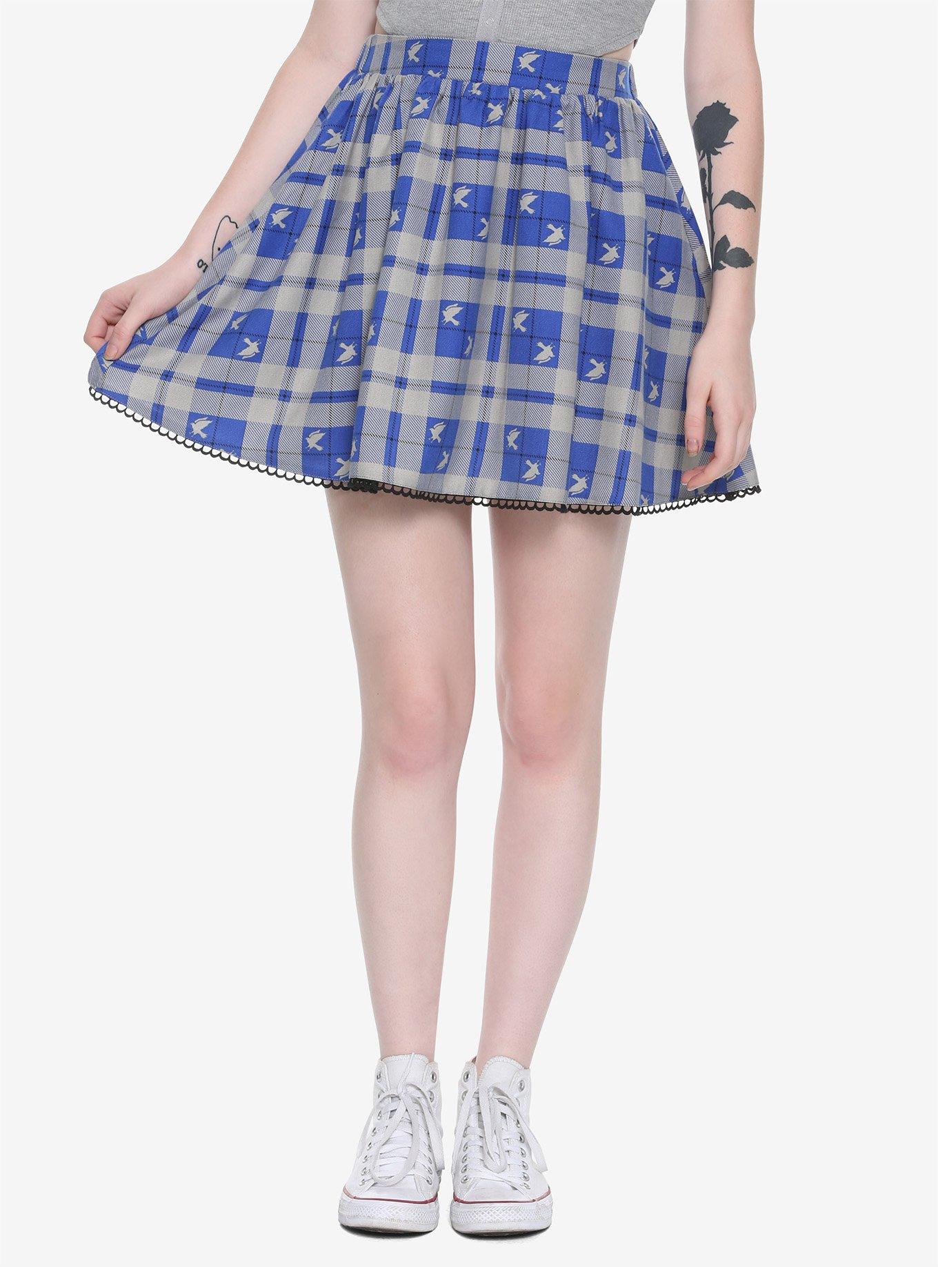 Harry Potter Ravenclaw Plaid Skirt, PLAID, hi-res