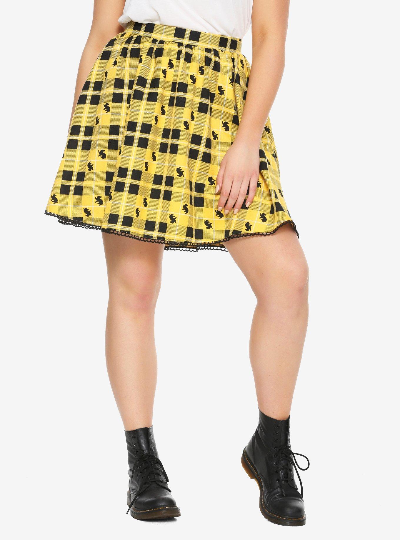 Harry Potter Hufflepuff Plaid Skirt Plus Size Hot Topic