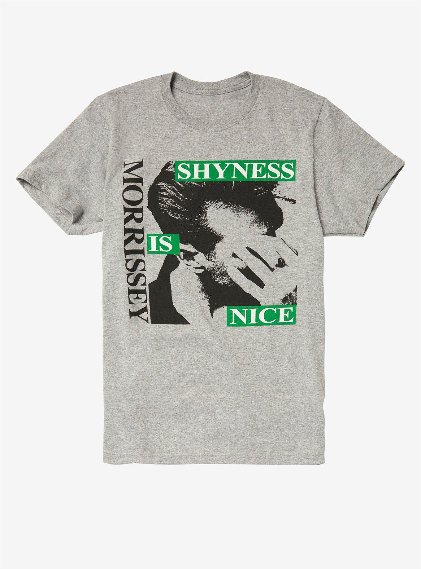 Morrissey Shyness Is Nice T-Shirt, GREY, hi-res
