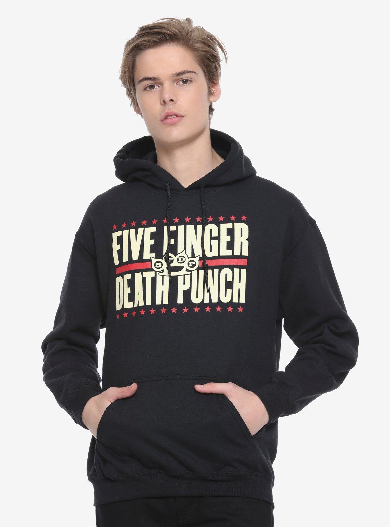 Five Finger Death Punch Stars Hoodie, BLACK, hi-res