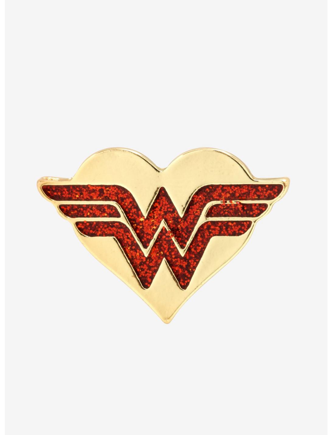 DC Comics Wonder Woman Heart Enamel Pin, , hi-res