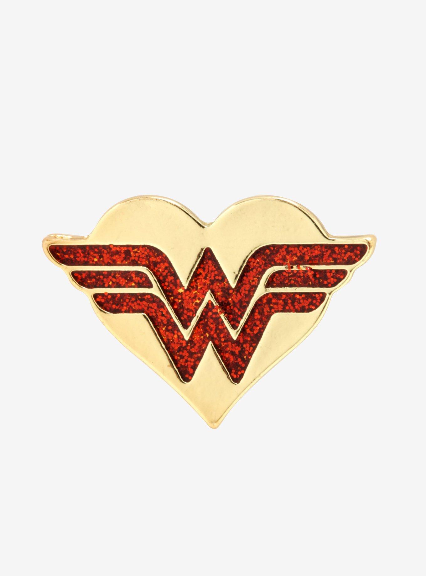 DC Comics Wonder Woman Heart Enamel Pin, , hi-res