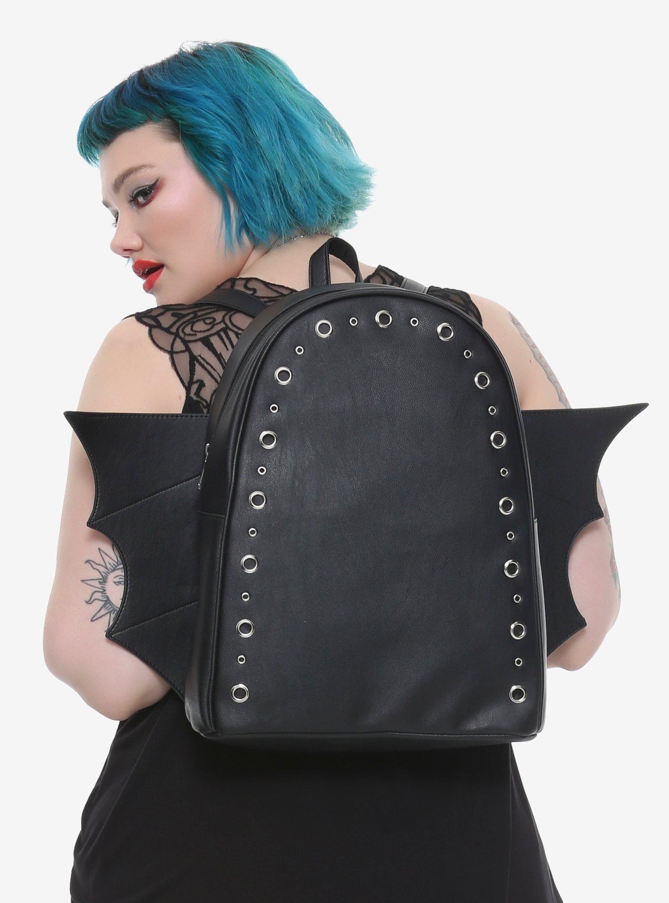 Black Bat Wing Backpack, , hi-res