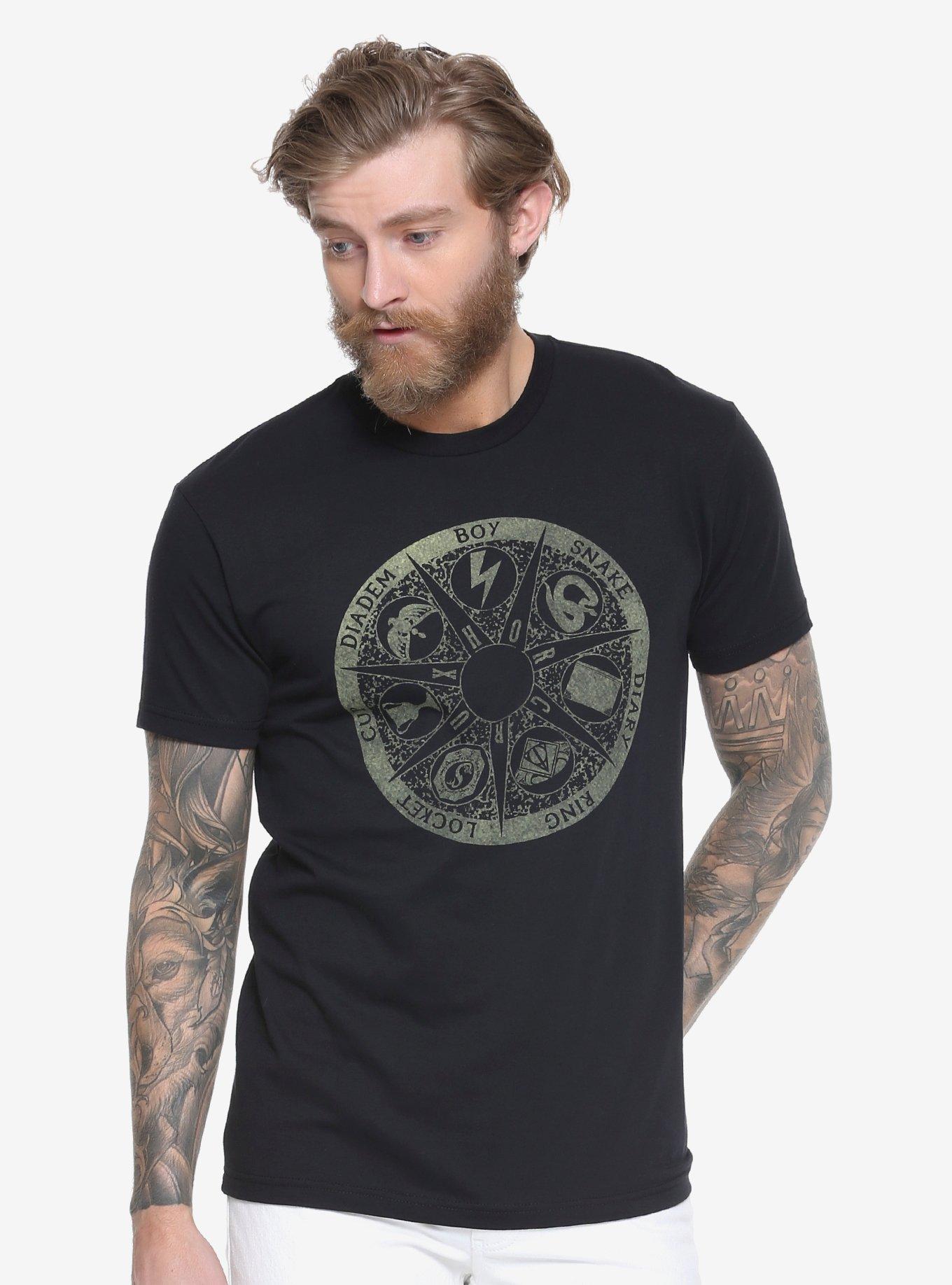 Harry Potter Horcrux Circle T-Shirt - BoxLunch Exclusive, BLACK, hi-res