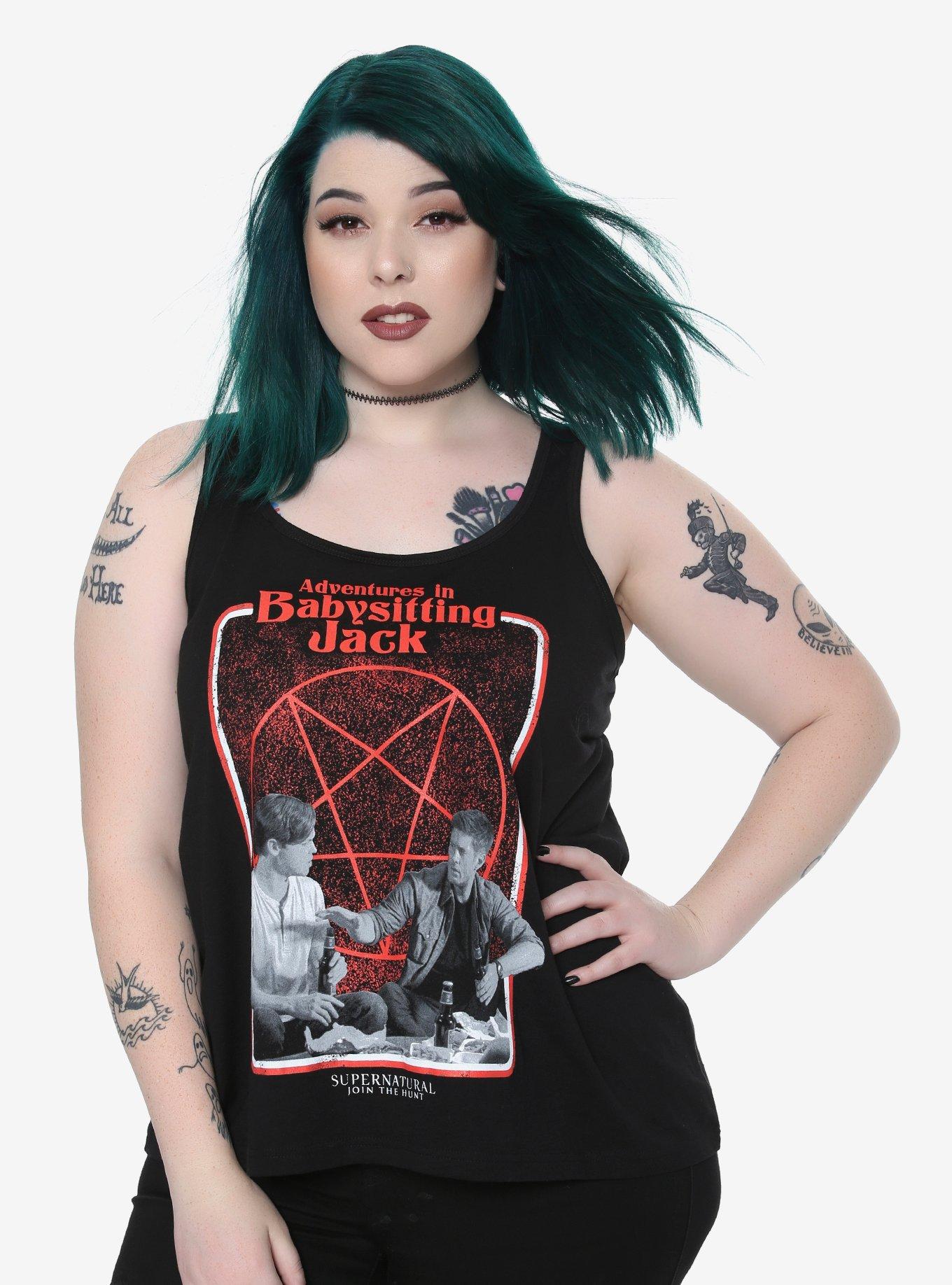 Supernatural Adventures In Babysitting Jack Girls Tank Top Plus Size, BLACK, hi-res