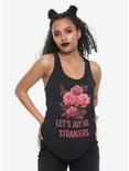Let's Just Be Strangers Roses Girls Tank Top, BLACK, hi-res