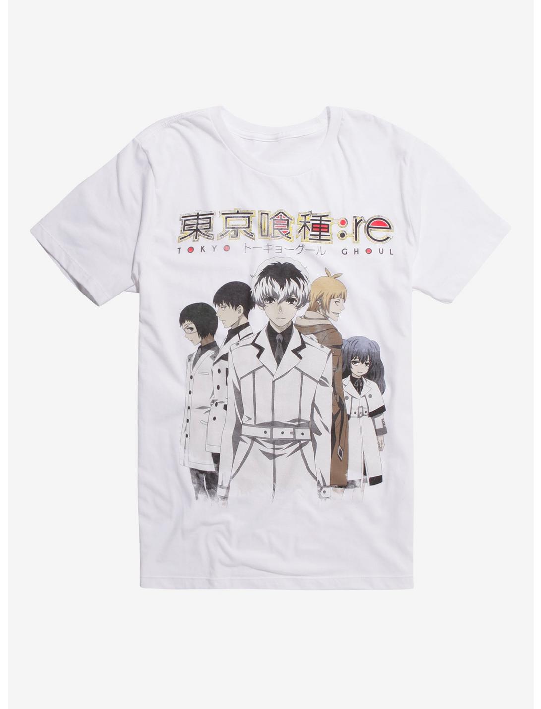 Tokyo Ghoul: Re Group White T-Shirt Hot Topic Exclusive, WHITE, hi-res