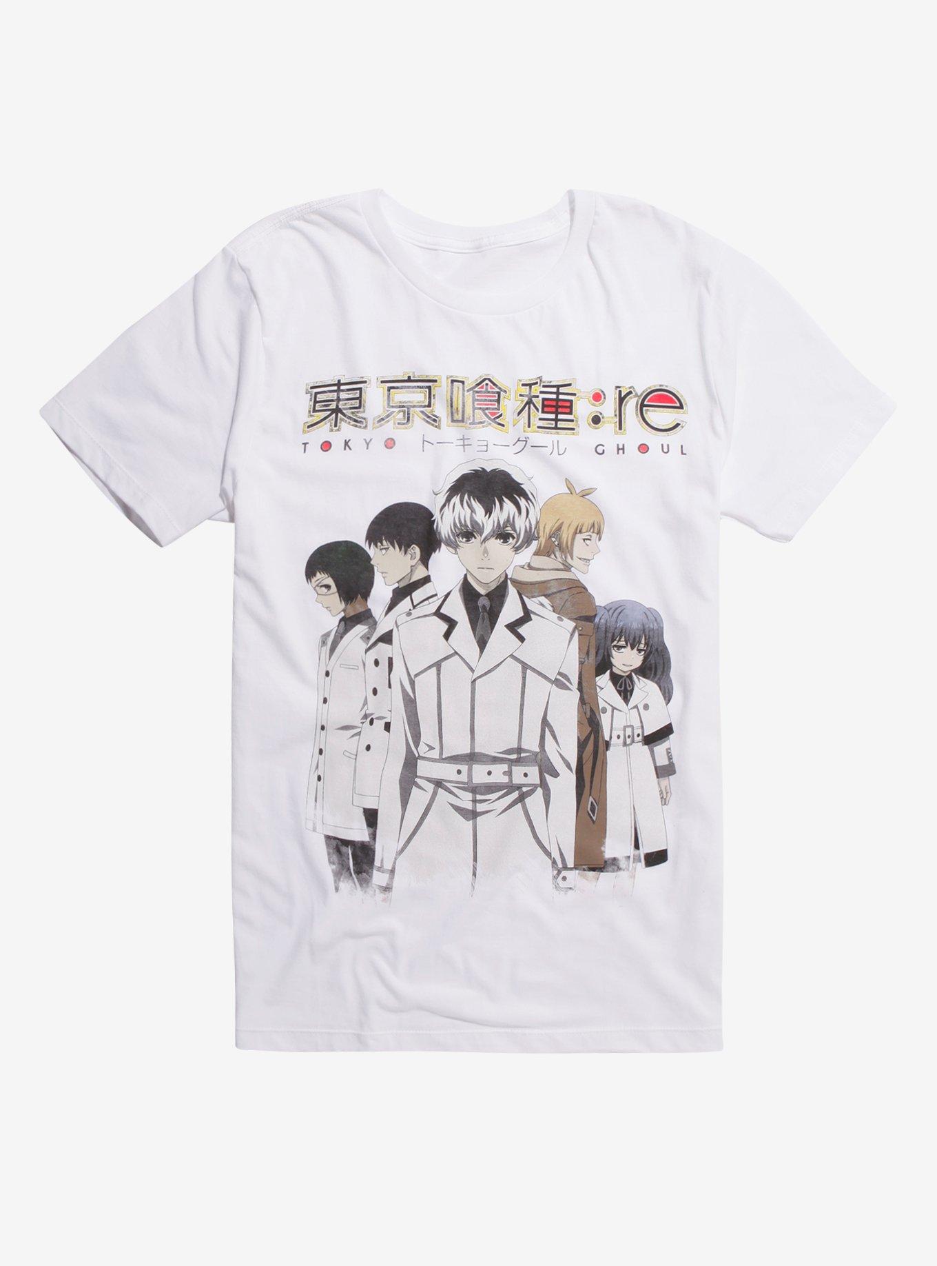 Tokyo Ghoul: Re Group White T-Shirt Hot Topic Exclusive, WHITE, hi-res