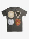 Black Clover Badges T-Shirt Hot Topic Exclusive, GREY, hi-res