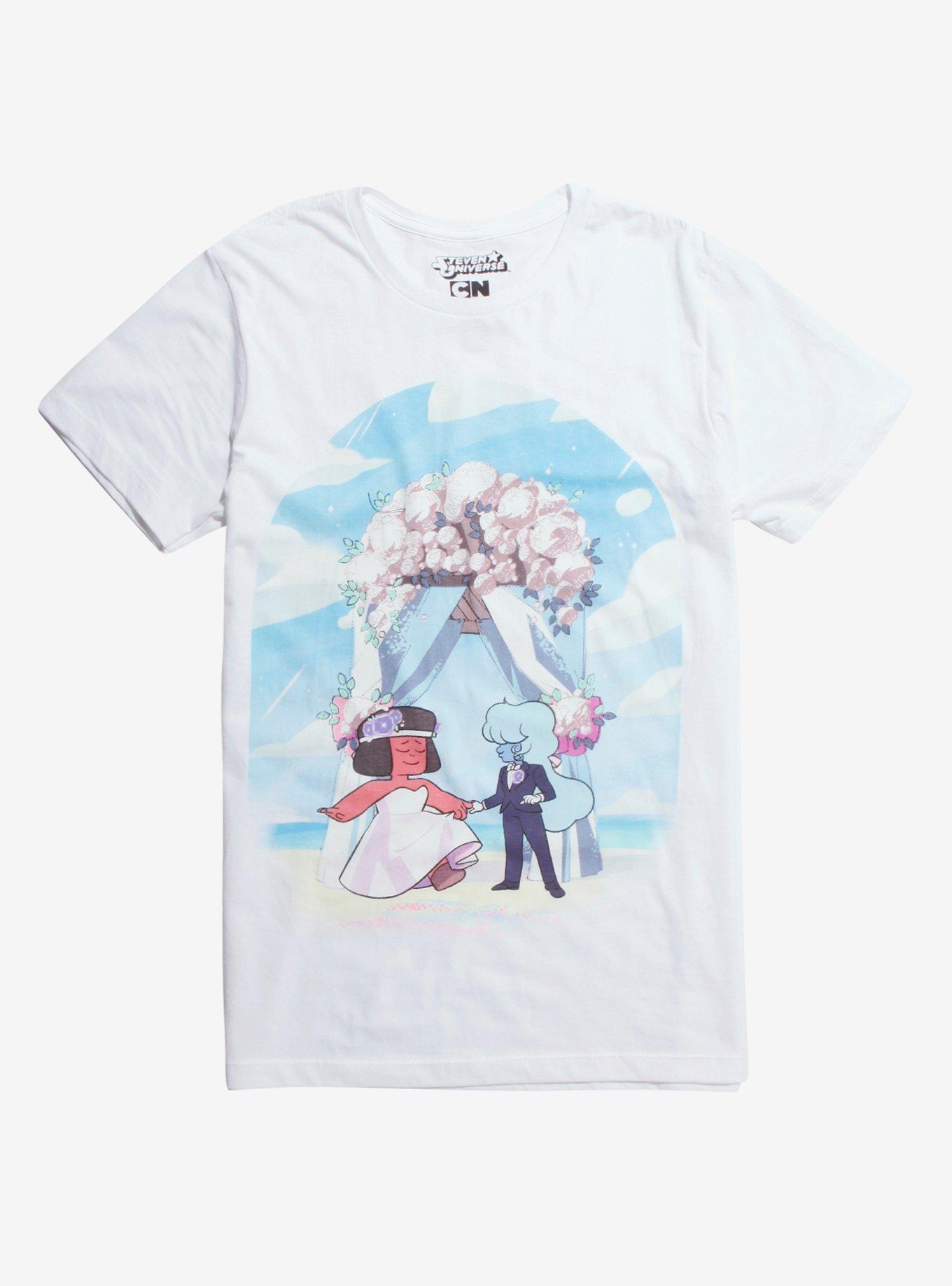 Steven Universe Wedding T-Shirt Hot Topic Exclusive, WHITE, hi-res