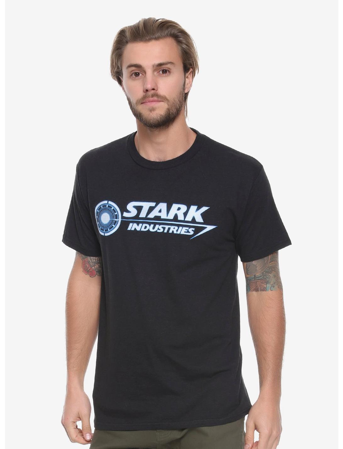 Marvel Iron Man Stark Industries T-Shirt - BoxLunch Exclusive, BLACK, hi-res