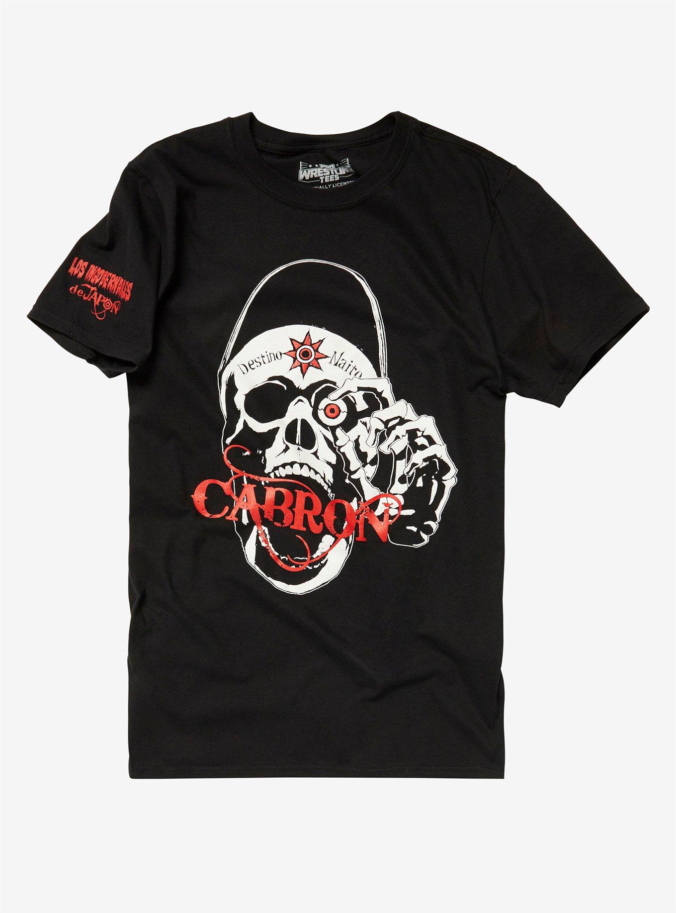 New Japan Pro-Wrestling Naito Skull T-Shirt, BLACK, hi-res